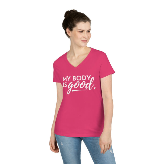 My Body is Good // Ladies' V-Neck T-Shirt